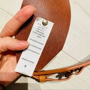 Frame Waist Belt in Natural 100% Genuine Cow Leather Accessories | Frame Waist Belt In Natural 10 Genuine Cow  main image 3